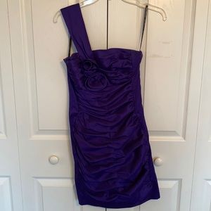 Jessica McClintock purple one shoulder dress, S, new condition